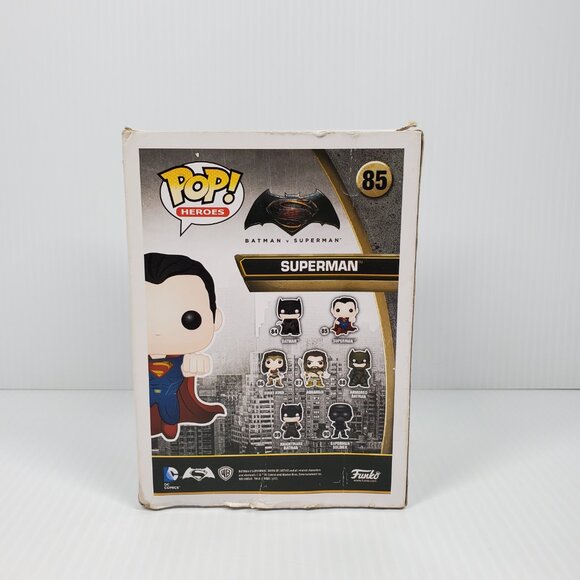 Funko Pop Heroes! Batman v Superman 85 Superman Vaulted NIB, Box Has Damage - Picture 3 of 8